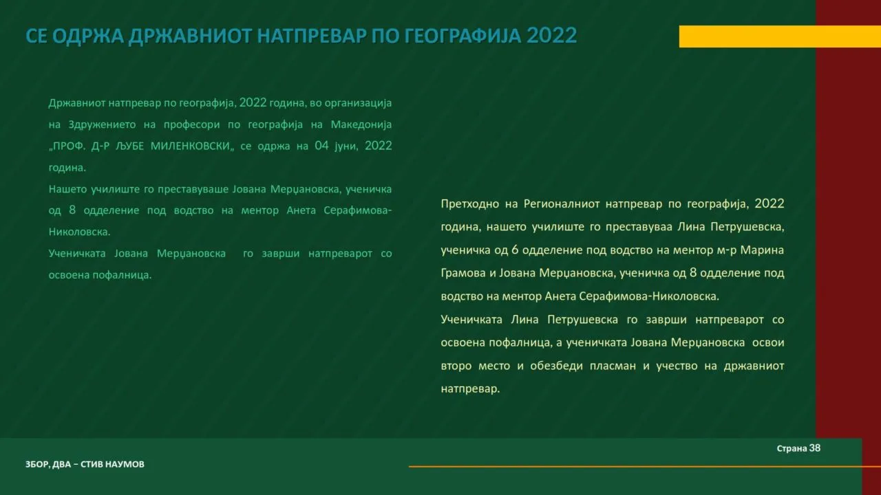 Училишно списание 2020-2021 година