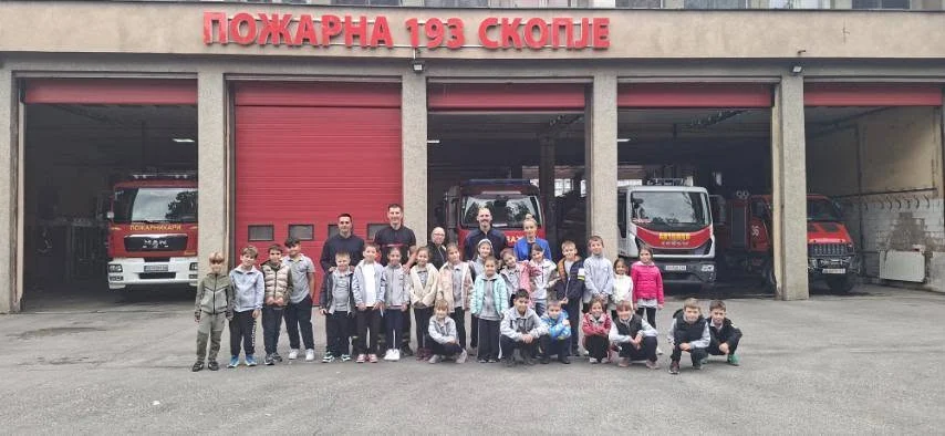 Посета на противпожарната станица во Автокоманда